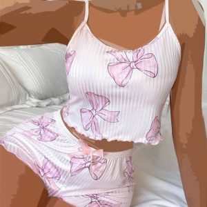ست تاپ وشورتک کبریتی ریژان Rijan مدل پاپیون کد 04125